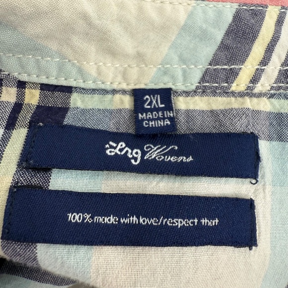 Lifted Research Group LRG Shirt Men 2XL Plaid Short Sleeve Button Up Cotton - Picture 6 of 11